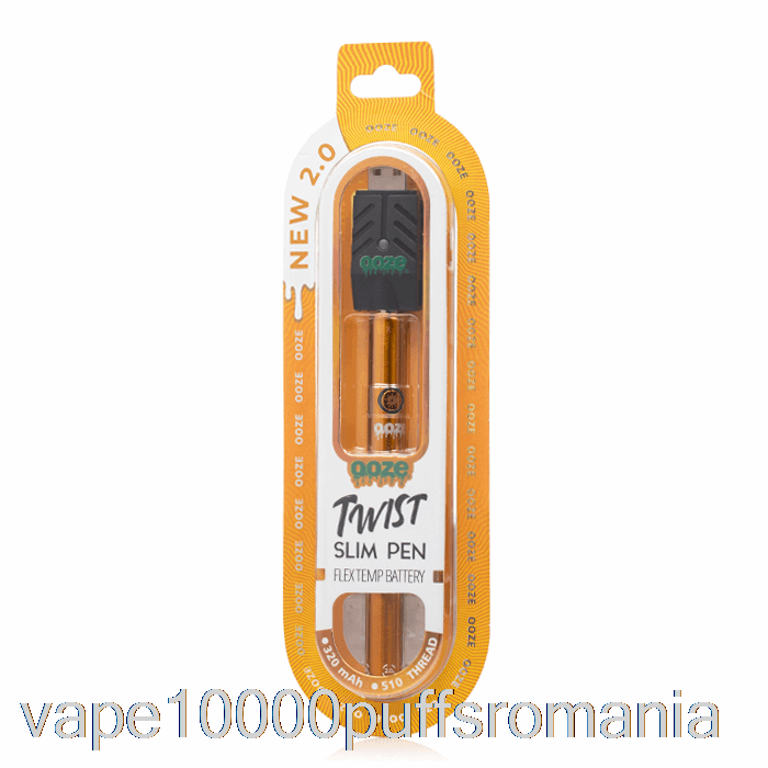 Vape Romania Ooze Slim Twist Pen 2.0 Flex Temp Acumulator Portocaliu Suculent